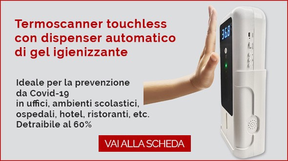 Termoscanner e dispenser gel igienizzante